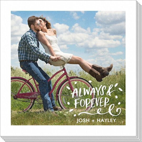 Always & Forever Motif Photo Napkins